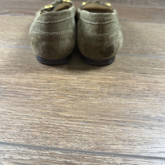 Talbots Women's Green Suede Slip-On Flat Tassel Size 7.5 Fall Holiday - Picture 5 of 10